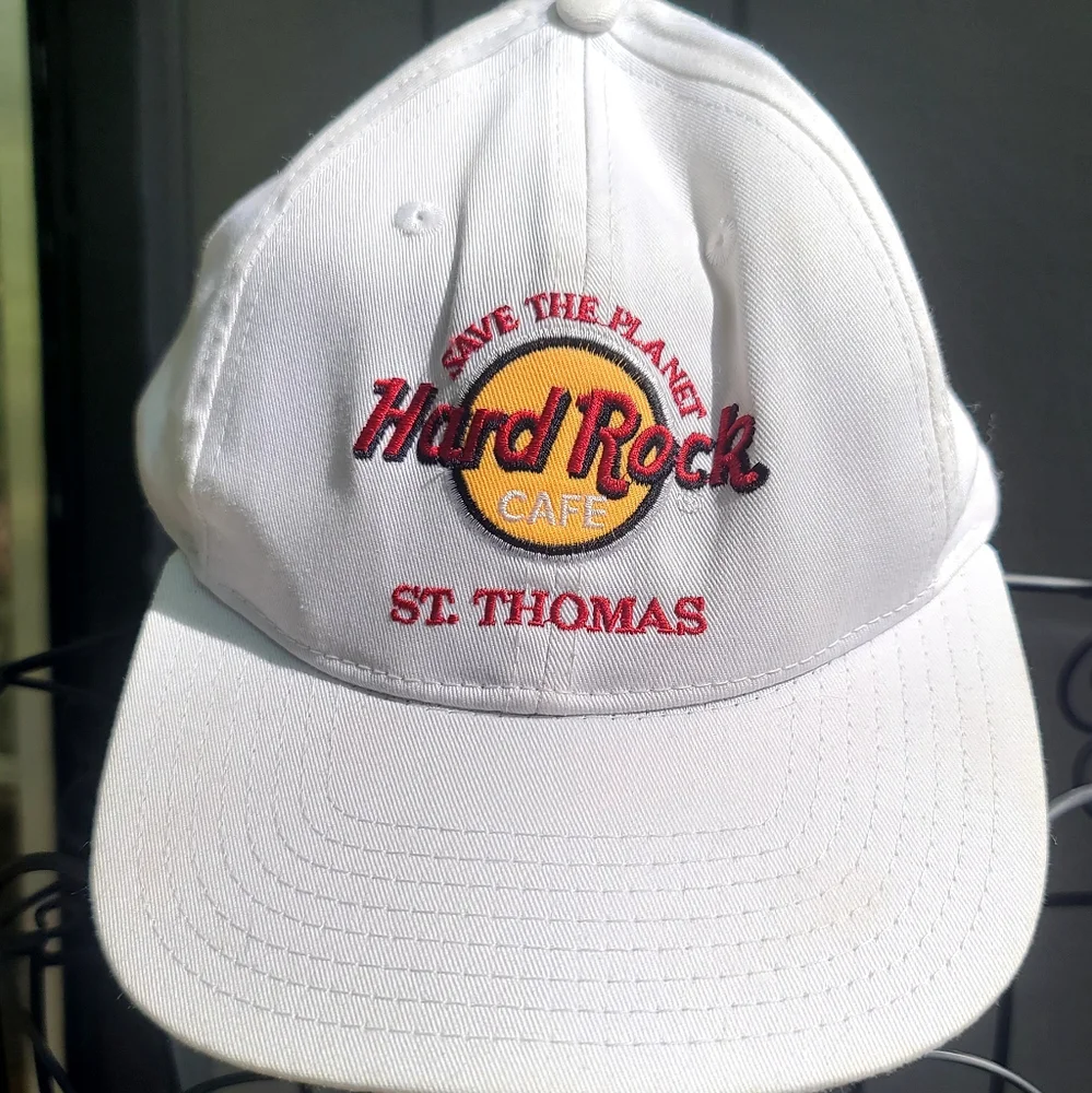 Hard Rock St. Thomas white baseball hat NEW never worn - Picture 3 of 5